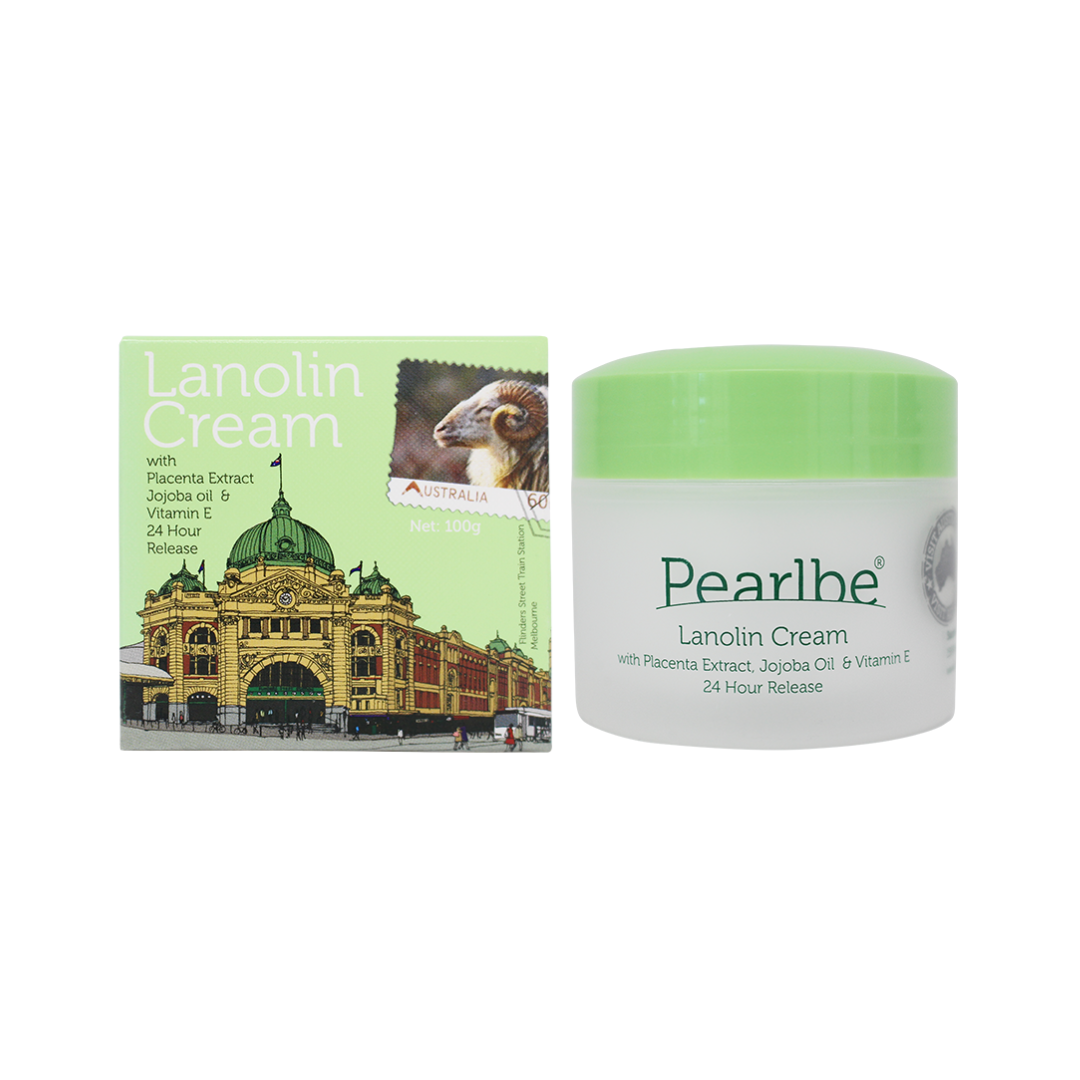 Pearlbe Lanolin Cream with Placenta Extract, Jojoba Oil & Vitamin E