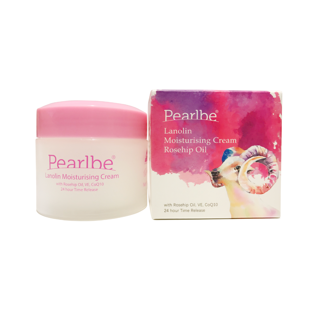 Pearlbe Lanolin Moisturising Cream Rosehip Oil