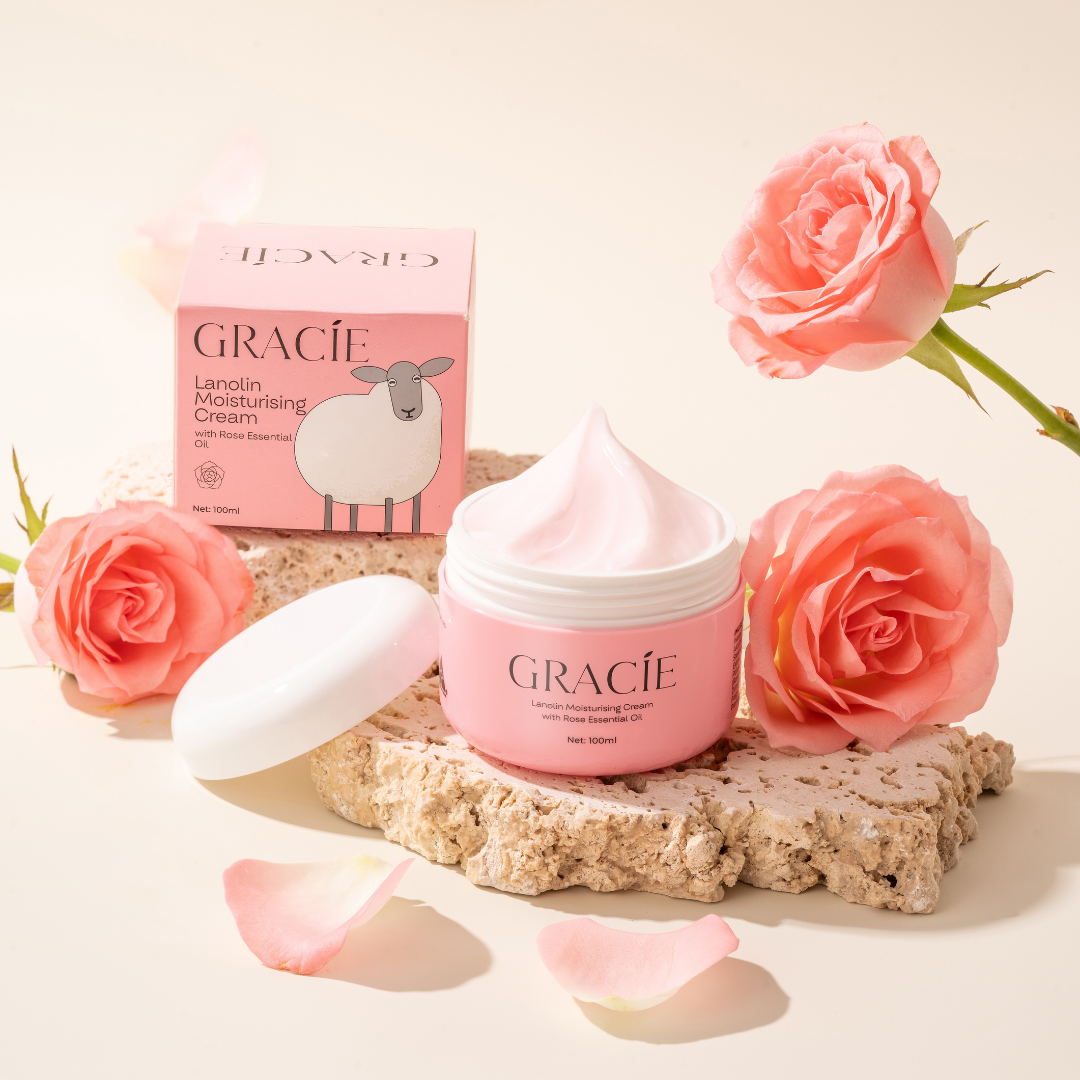 Gracie Lanolin Moisturising Cream with Rose Essential Oil