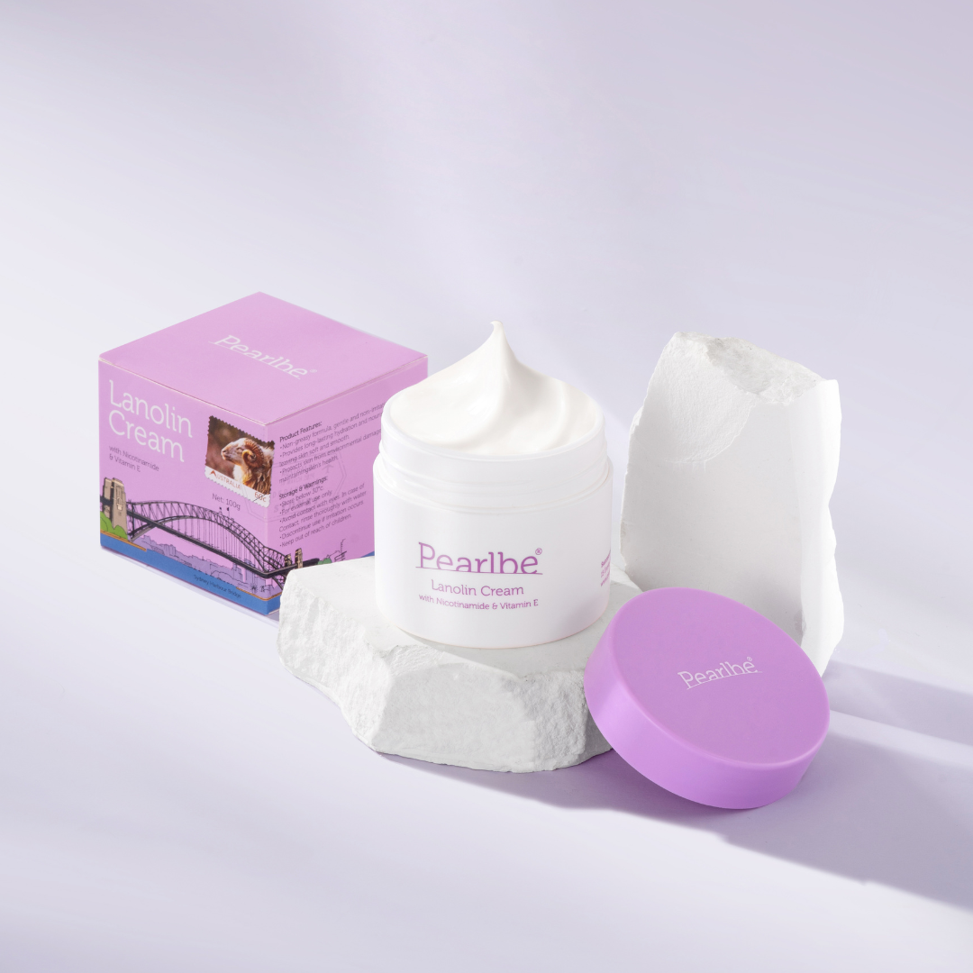 Pearlbe Lanolin Moisturising Cream with Nicotinamide & Vitamin E