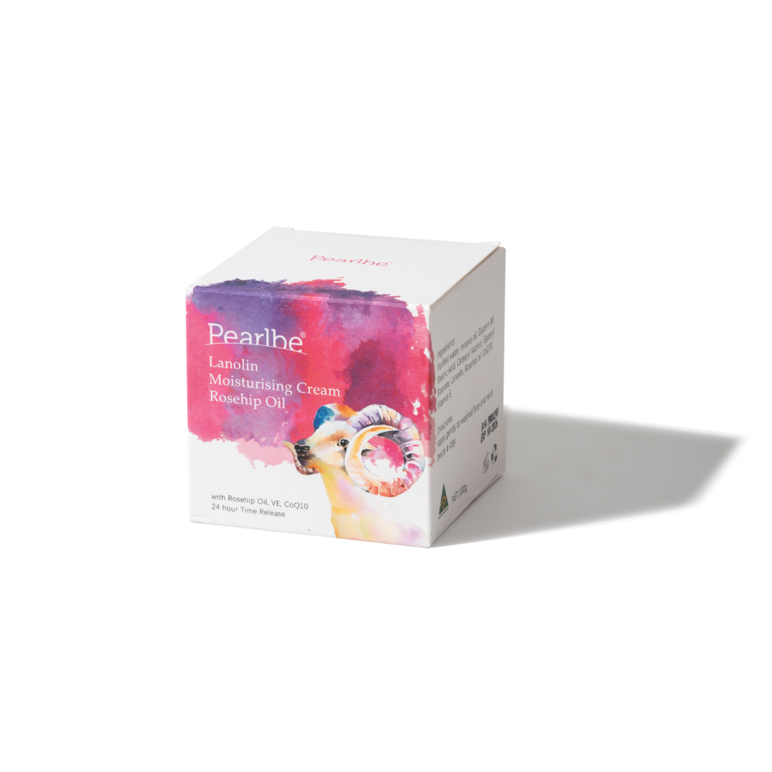 Pearlbe Lanolin Moisturising Cream Rosehip Oil